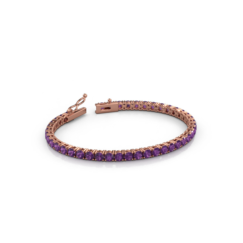 Image de Bracelet tennis Shirley 3.7 ±17 cm 585 Or rose Améthyste 3.7 mm
