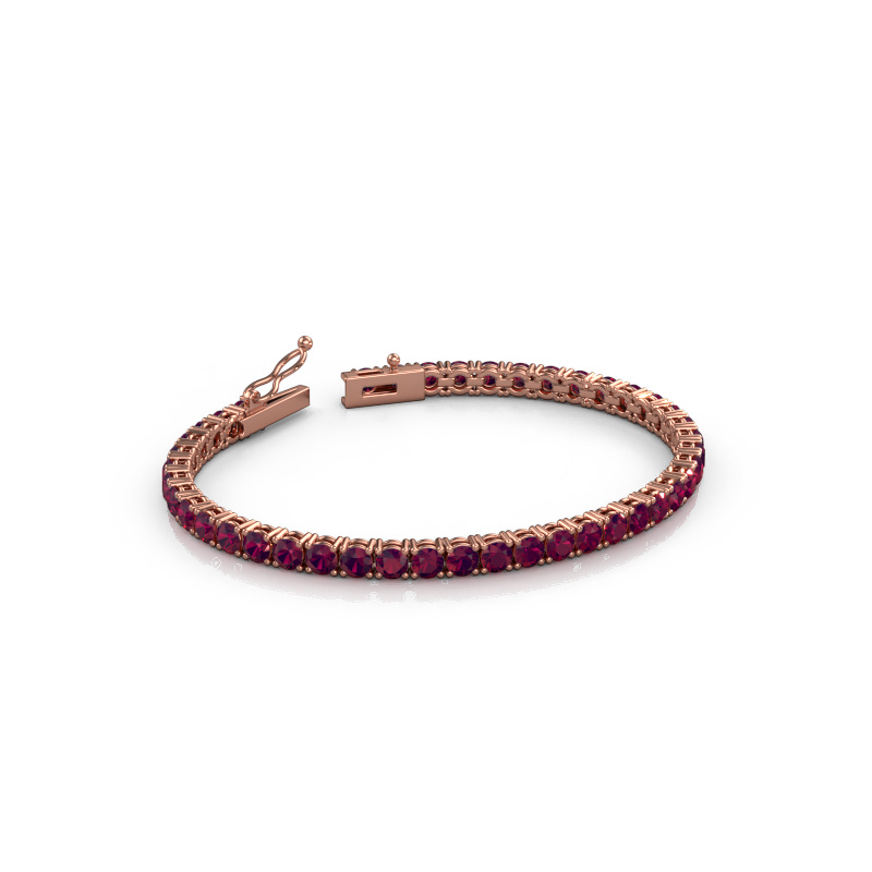 Bild von Tennisarmband Shirley 3.7 ±17 cm 585 Roségold Rhodolit 3.7 mm