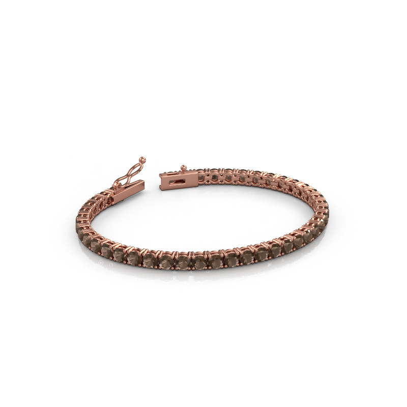 Afbeelding van Tennisarmband Shirley 3.7 ±17 cm 585 Rosé goud Rookkwarts 3.7 mm