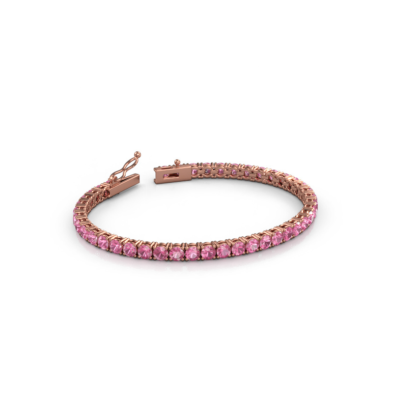 Bild von Tennisarmband Shirley 3.7 ±17 cm 585 Roségold Pink Saphir 3.7 mm