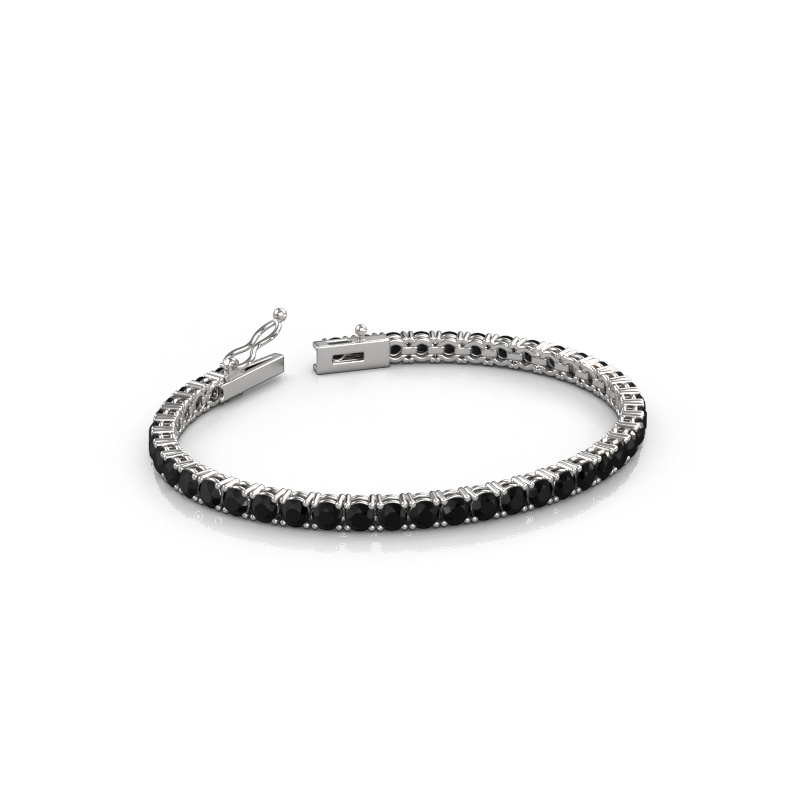 Bild von Tennisarmband Shirley 3.7 ±17 cm 585 Weißgold Schwarz Diamant 9.84 crt