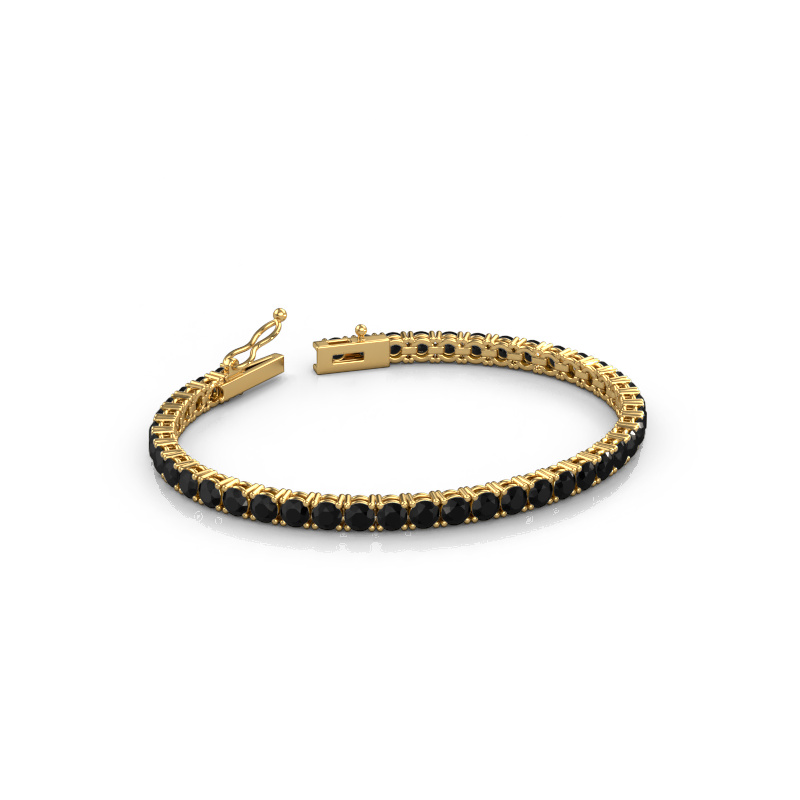 Bild von Tennisarmband Shirley 3.7 ±17 cm 585 Gold Schwarz Diamant 9.84 crt