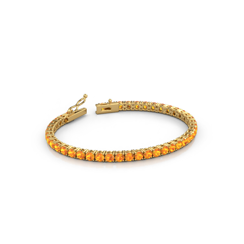 Image of Tennis bracelet Shirley 3.7 ±6,7 in (17 cm) 585 Gold Citrin 3.7 mm