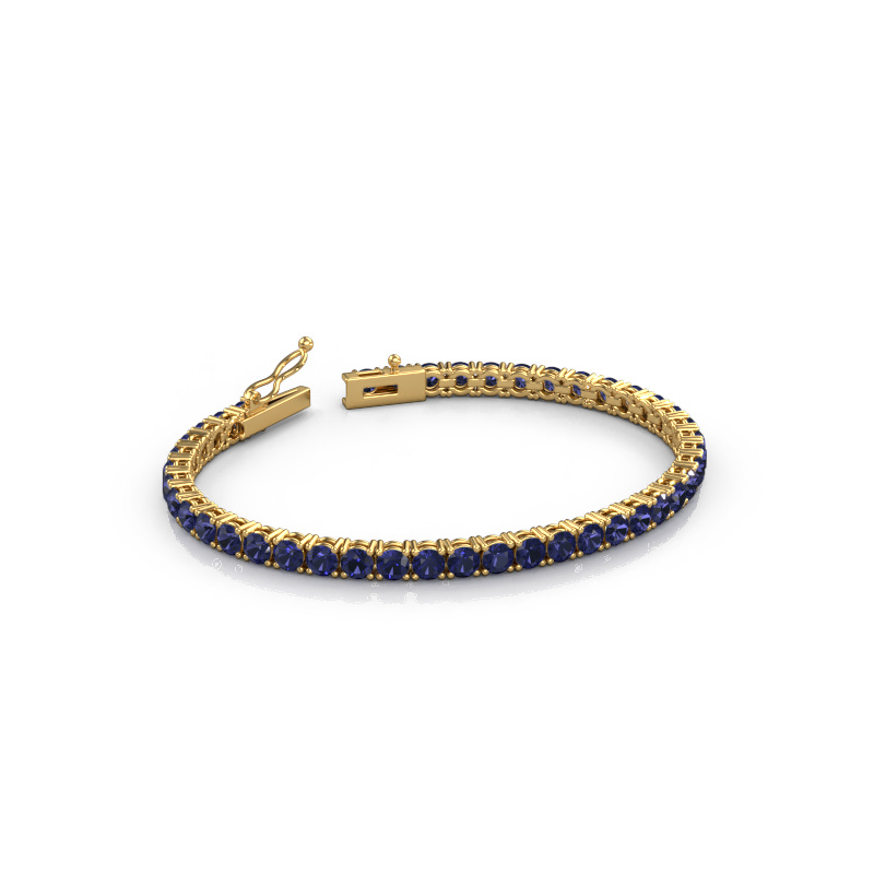 Image of Tennis bracelet Shirley 3.7 ±6,7 in 585 Gold Sapphire 3.7 mm
