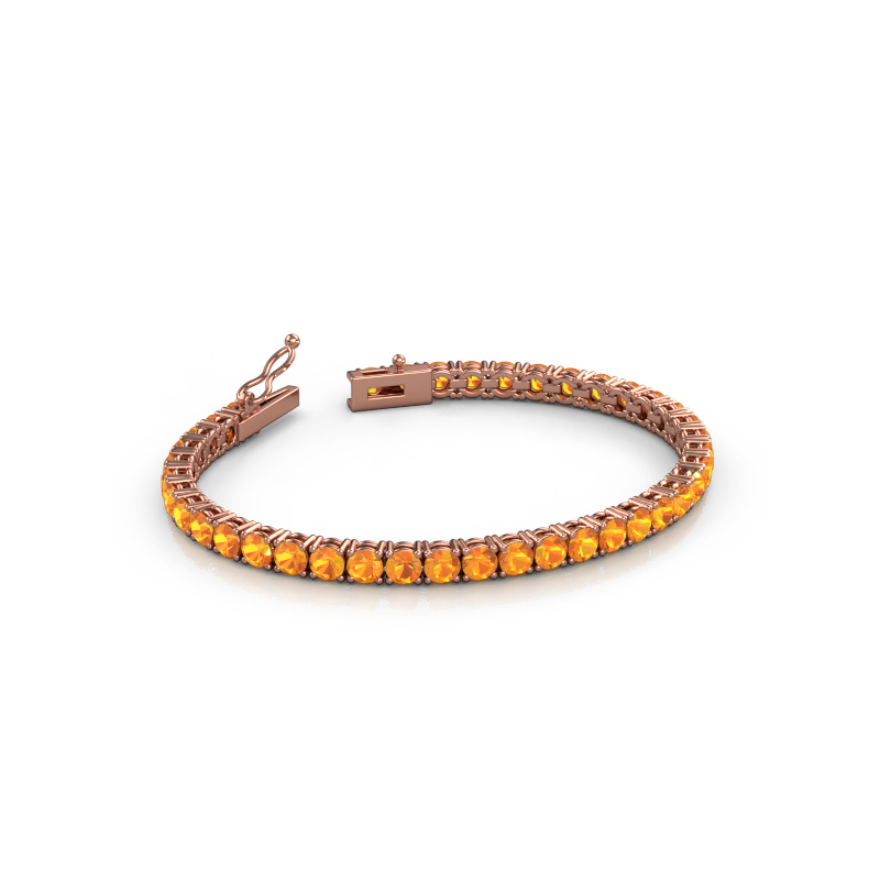 Afbeelding van Tennisarmband Shirley 4.0 ±17 cm 585 Rosé goud Citrien 4 mm