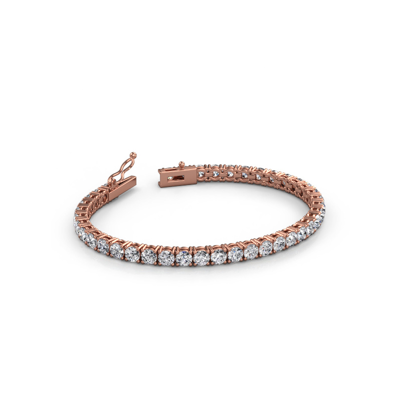 Image of Tennis bracelet Shirley 4.0 lab diamond 585 Rose gold Lab grown diamond 9.50 crt