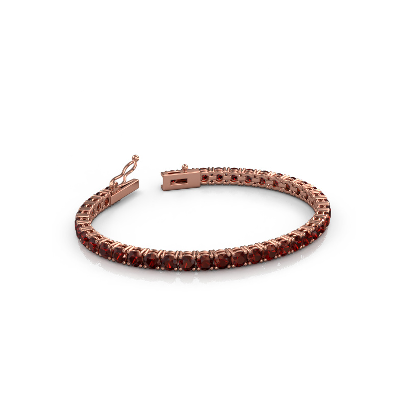 Image de Bracelet tennis Shirley 4.0 ±17 cm 585 Or rose Grenat 4 mm