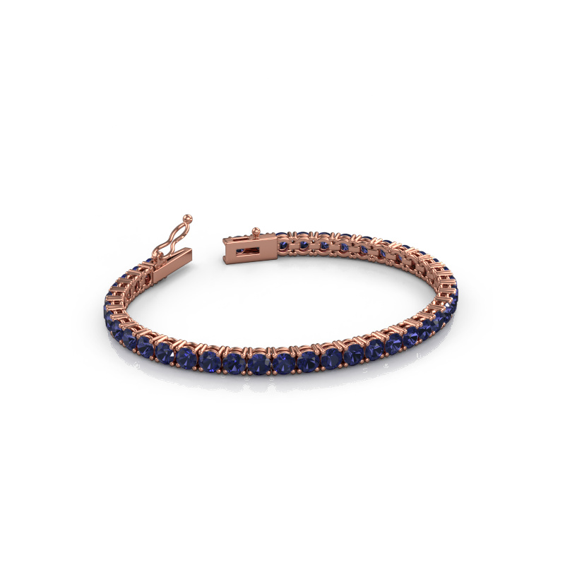 Image de Bracelet tennis Shirley 4.0 ±17 cm 585 Or rose Saphir 4 mm