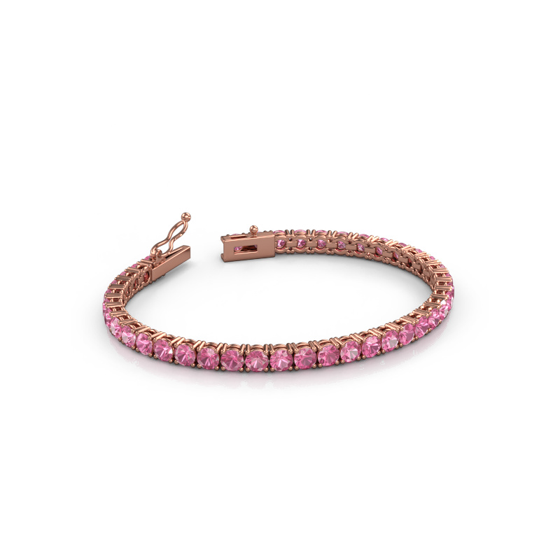 Bild von Tennisarmband Shirley 4.0 ±17 cm 585 Roségold Pink Saphir 4 mm
