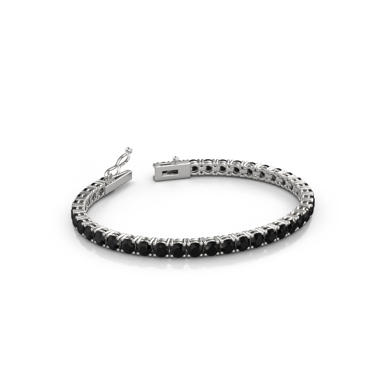 Bild von Tennisarmband Shirley 4.0 ±17 cm 585 Weißgold Schwarz Diamant 11.40 crt