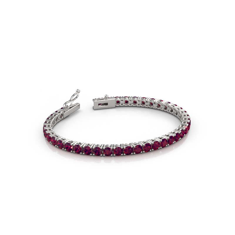 Afbeelding van Tennisarmband Shirley 4.0 ±17 cm 585 Witgoud Rhodoliet 4 mm