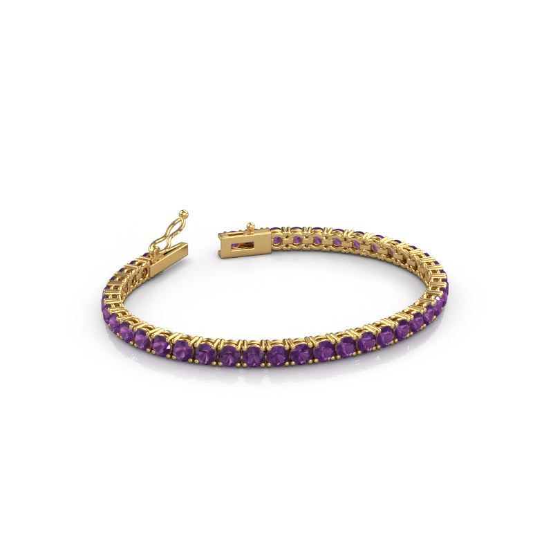 Image of Tennis bracelet Shirley 4.0 ±6,7 in 585 Gold Amethyst 4 mm