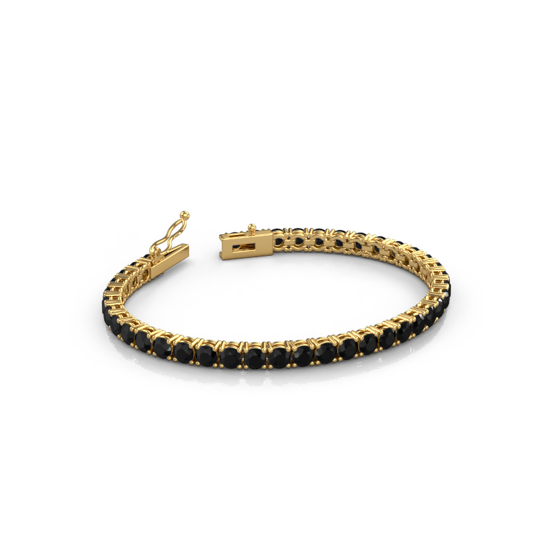 Bild von Tennisarmband Shirley 4.0 ±17 cm 585 Gold Schwarz Diamant 11.40 crt