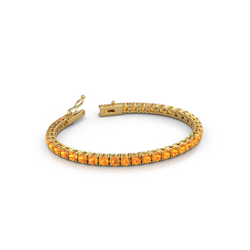 Image of Tennis bracelet Shirley 4.0 ±6,7 in (17 cm) 585 Gold Citrin 4 mm