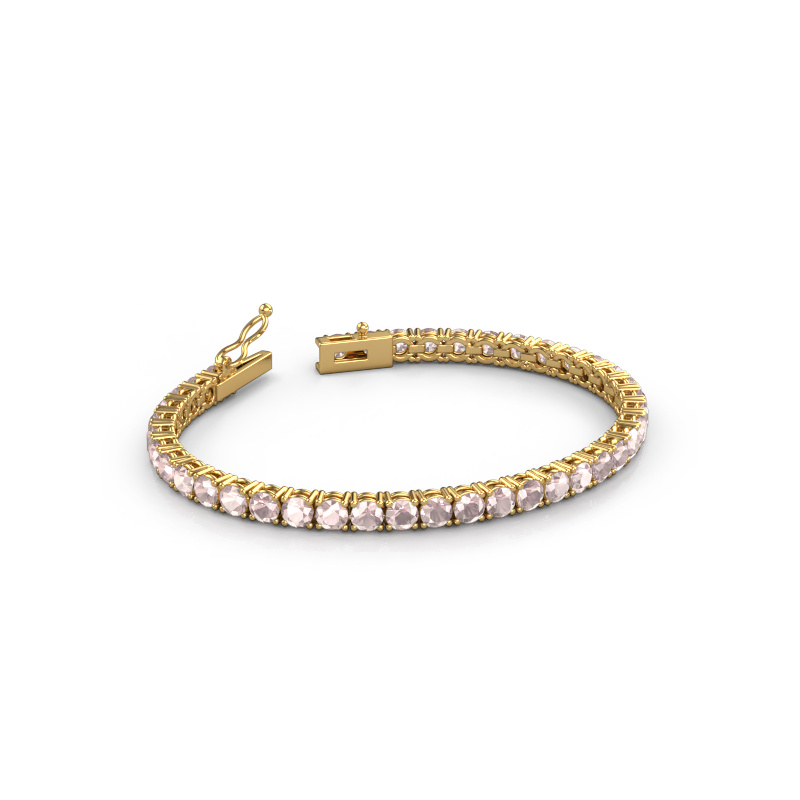 Afbeelding van Tennisarmband Shirley 4.0 ±17 cm 585 Goud Morganiet champagne 4 mm
