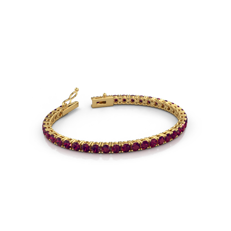 Afbeelding van Tennisarmband Shirley 4.0 ±17 cm 585 Goud Rhodoliet 4 mm