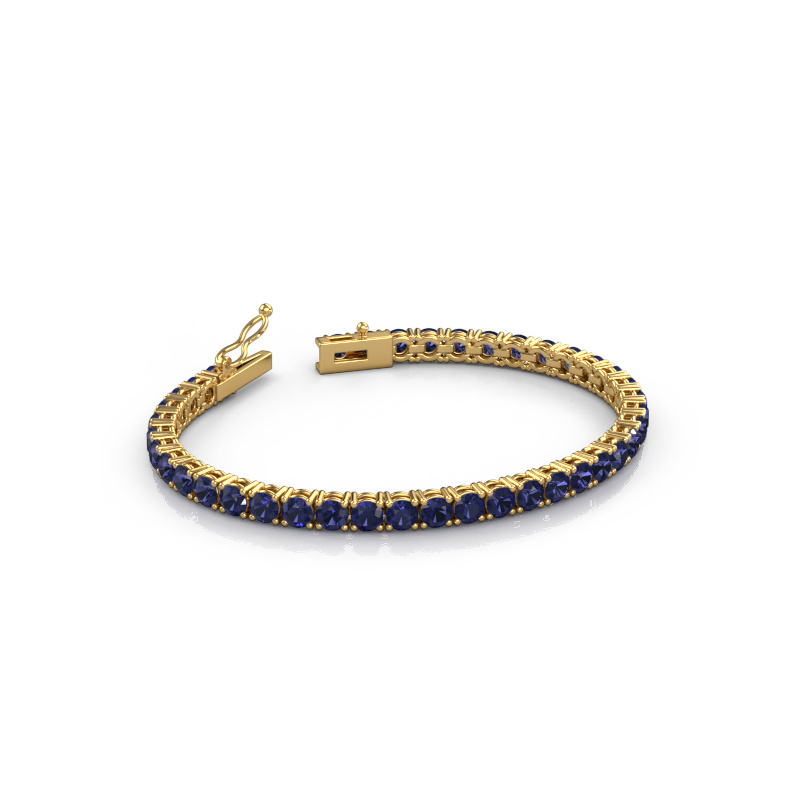 Image of Tennis bracelet Shirley 4.0 ±6,7 in 585 Gold Sapphire 4 mm
