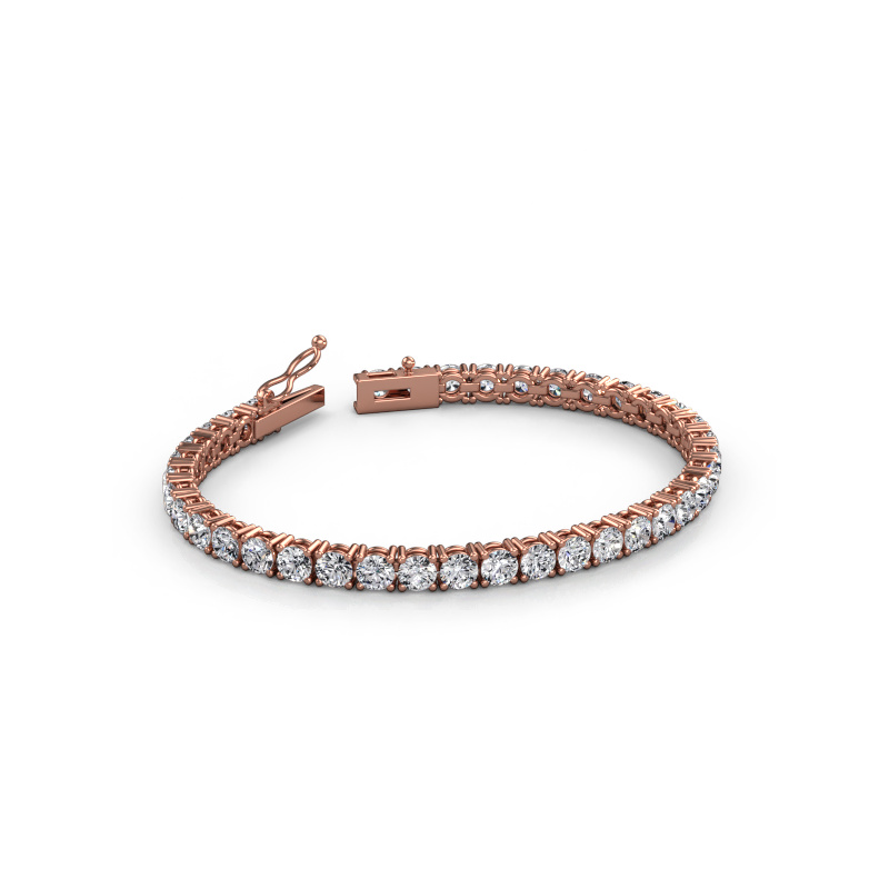 Image of Tennis bracelet Shirley 4.2 lab diamond 585 Rose gold Lab grown diamond 11.10 crt