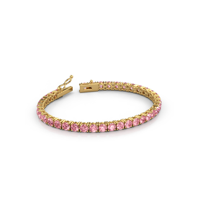 Image de Bracelet tennis Shirley 4.2 lab diamond ±17 cm Lourd - 585 Or jaune Diamant synthétique roze 4.2 mm