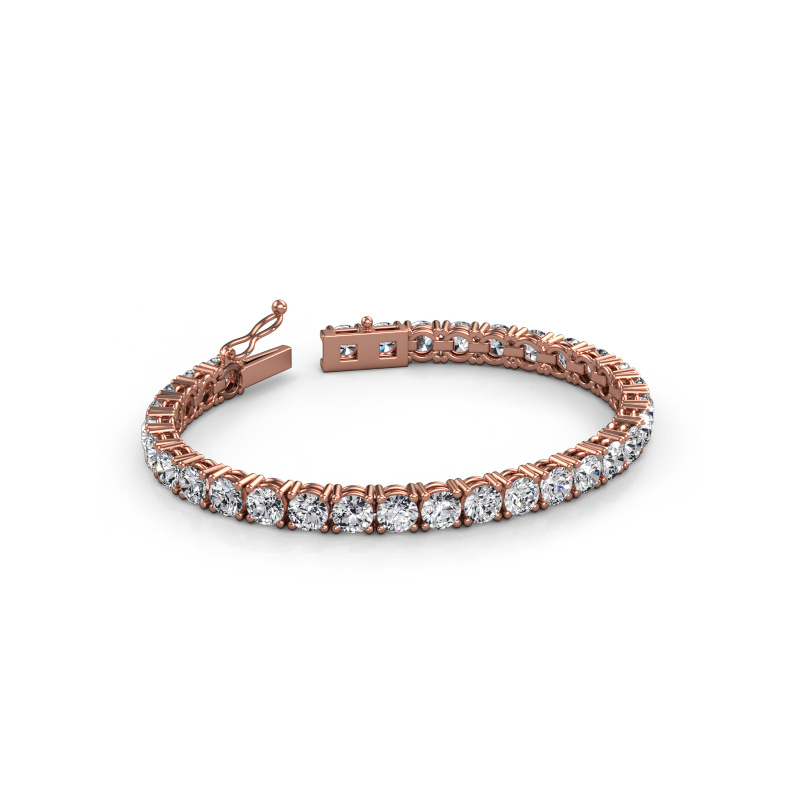 Image of Tennis bracelet Shirley 5.0 lab diamond 585 Rose gold Lab grown diamond 15.50 crt