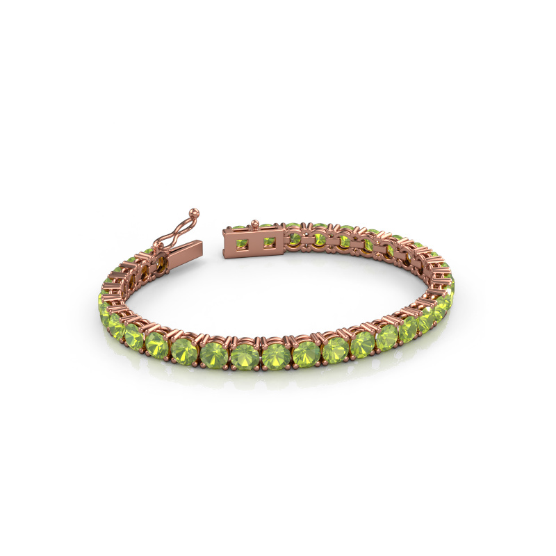 Image de Bracelet tennis Shirley 5.0 ±17 cm 585 Or rose Péridot 5 mm