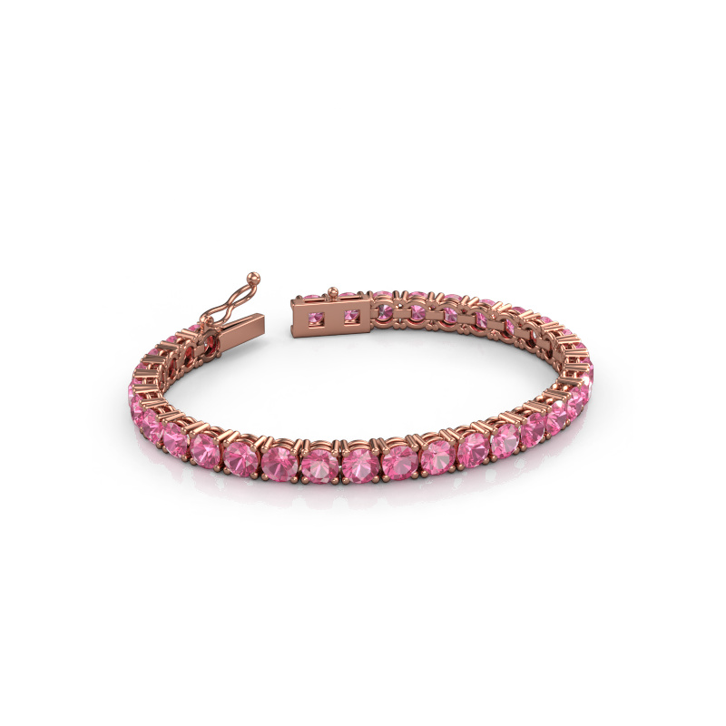Bild von Tennisarmband Shirley 5.0 ±17 cm 585 Roségold Pink Saphir 5 mm