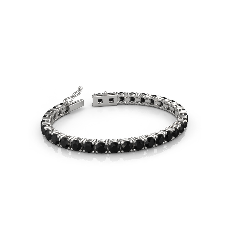 Bild von Tennisarmband Shirley 5.0 ±17 cm 585 Weißgold Schwarz Diamant 18.600 crt