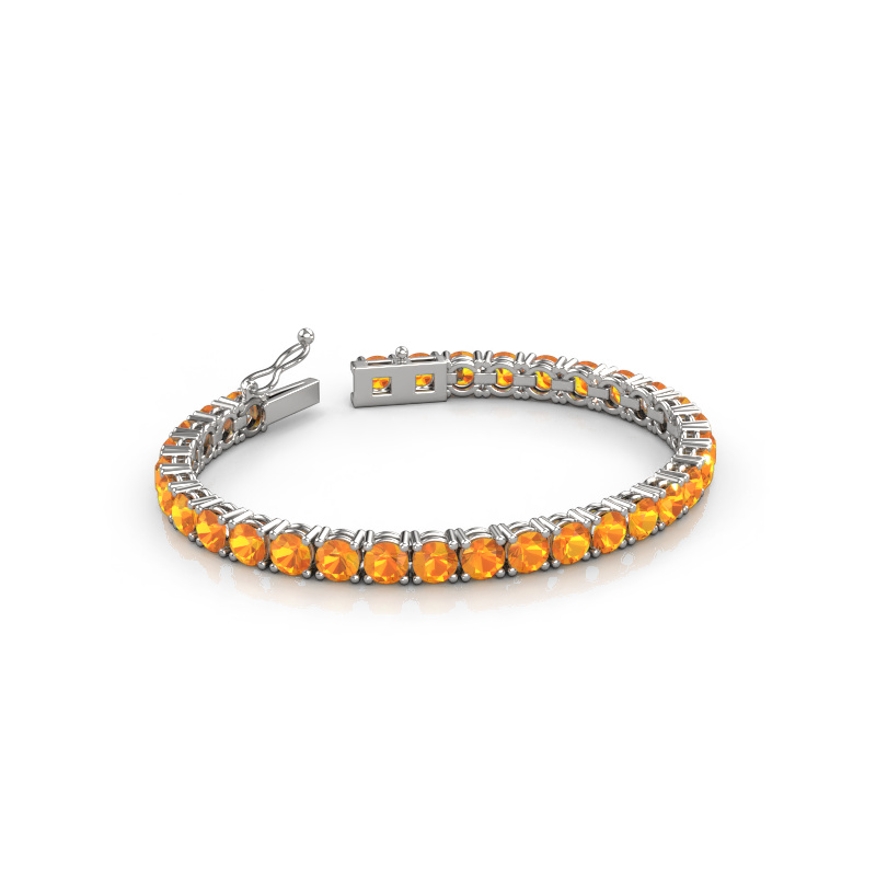 Bild von Tennisarmband Shirley 5.0 ±17 cm 585 Weißgold Citrin 5 mm