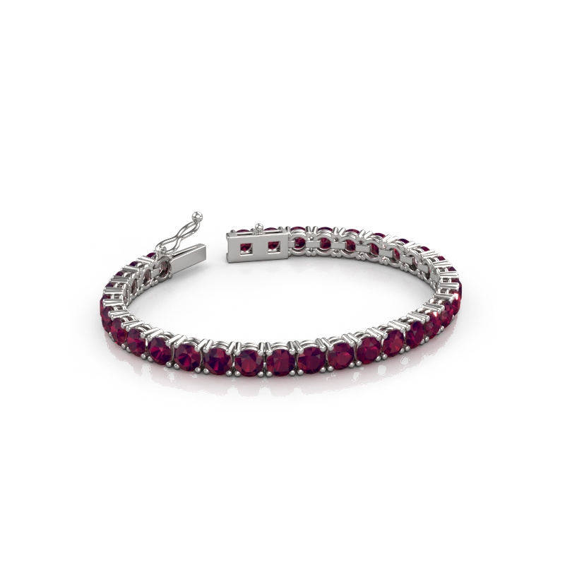 Afbeelding van Tennisarmband Shirley 5.0 ±17 cm 585 Witgoud Rhodoliet 5 mm