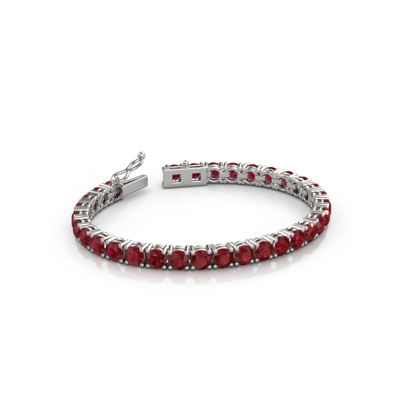 Image de Bracelet tennis Shirley 5.0 ±17 cm 585 Or blanc Rubis 5 mm