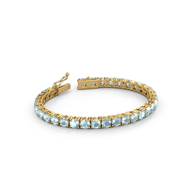 Image of Tennis bracelet Shirley 5.0 ±6,7 in 585 Gold Aquamarine 5 mm