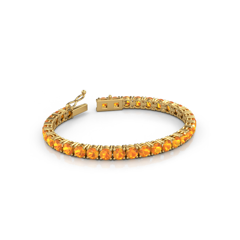 Image of Tennis bracelet Shirley 5.0 ±6,7 in (17 cm) 585 Gold Citrin 5 mm