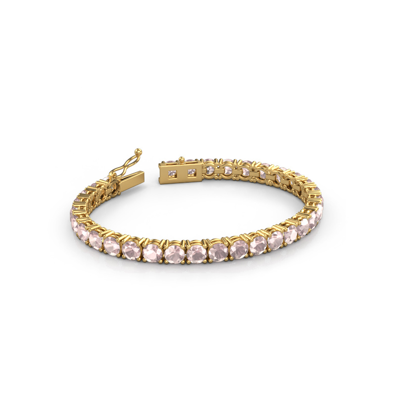 Image of Tennis bracelet Shirley 5.0 ±6,7 in 585 Gold Morganite champagne 5 mm