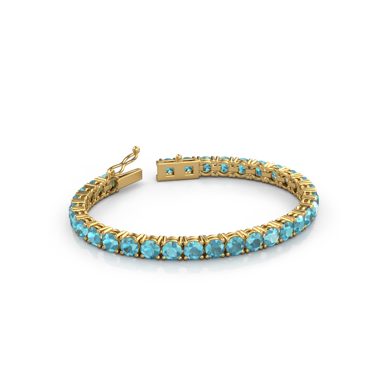 Bild von Tennisarmband Shirley 5.0 ±17 cm 585 Gold Blau Topas 5 mm