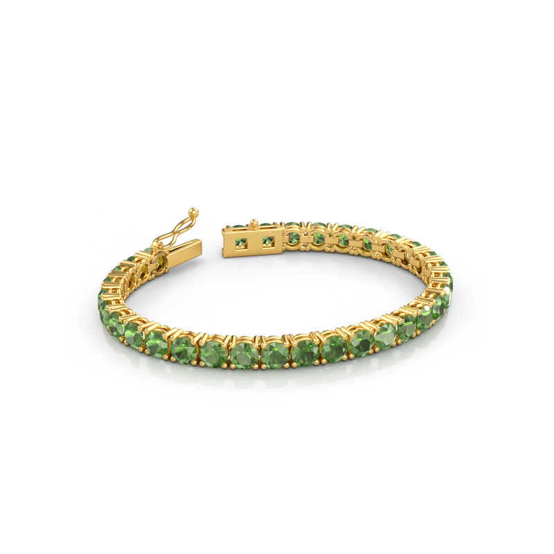 Bild von Tennisarmband Shirley 5.0 ±17 cm 585 Gold Turmalin grün 5 mm