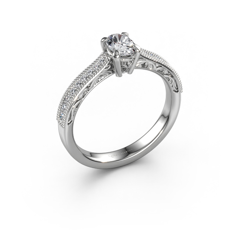 Bild von Verlobungsring Shonta OVL 950 Platin Lab-grown Diamant 0.534 crt