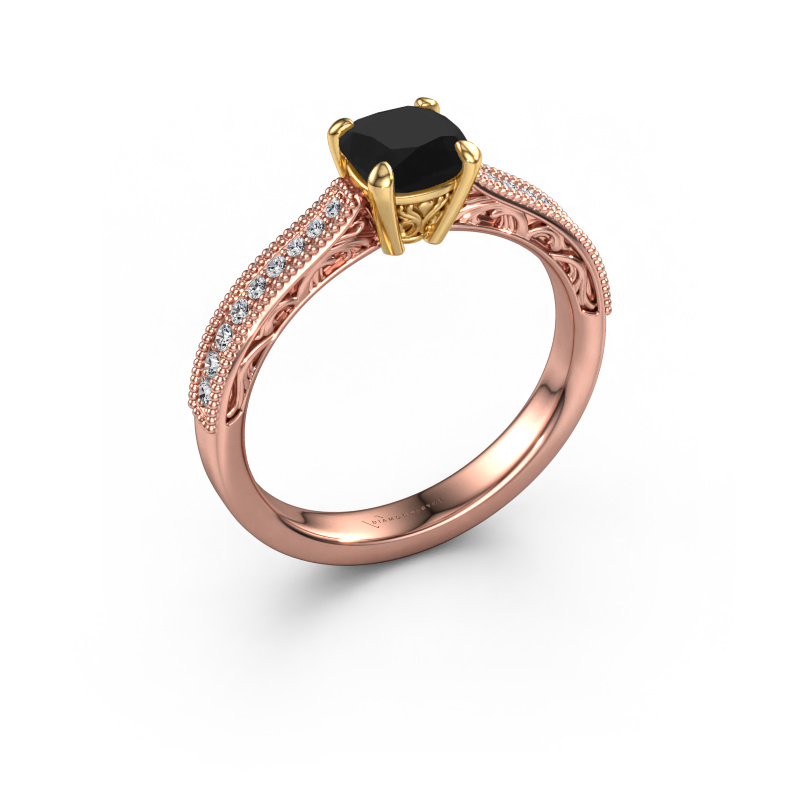 Bild von Verlobungsring Shonta CUS 585 Roségold Schwarz Diamant 1.284 crt