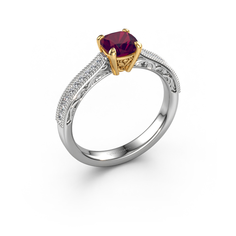 Image of Engagement ring Shonta CUS 585 white gold Rhodolite 5.5 mm