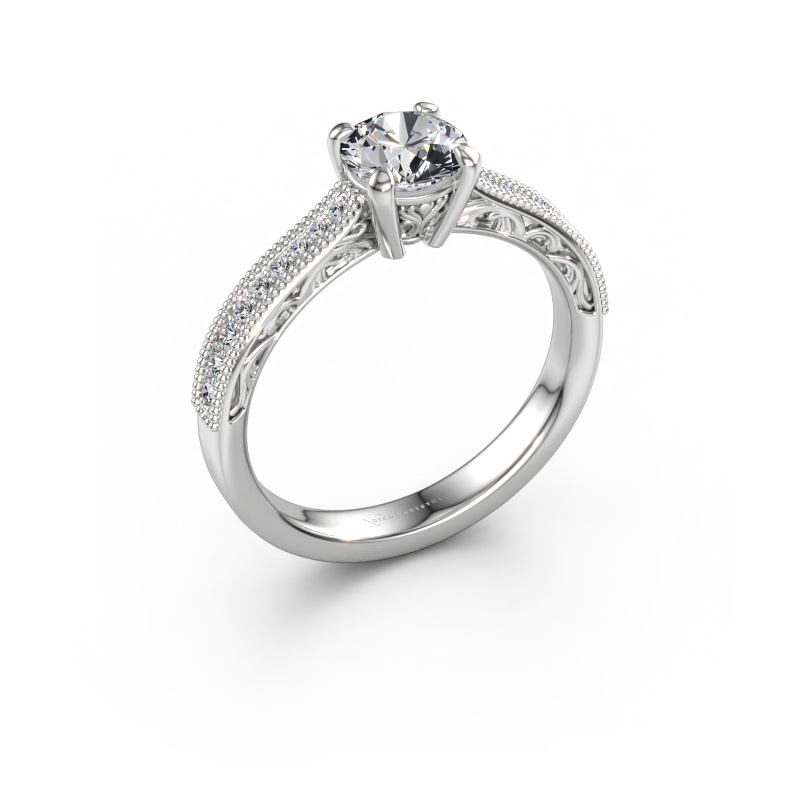 Bild av Förlovningsring Shonta RND 585 vitt guld Diamant 0.834 crt