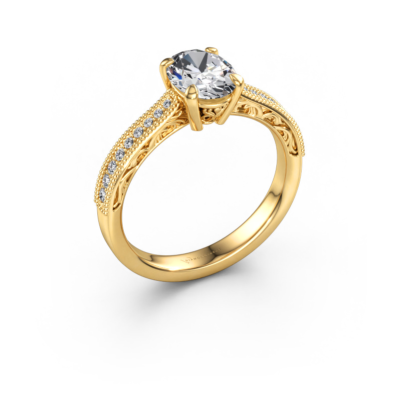 Immagine di Anello di fidanzamento Shonta OVL 585 oro Diamante 1.234 crt