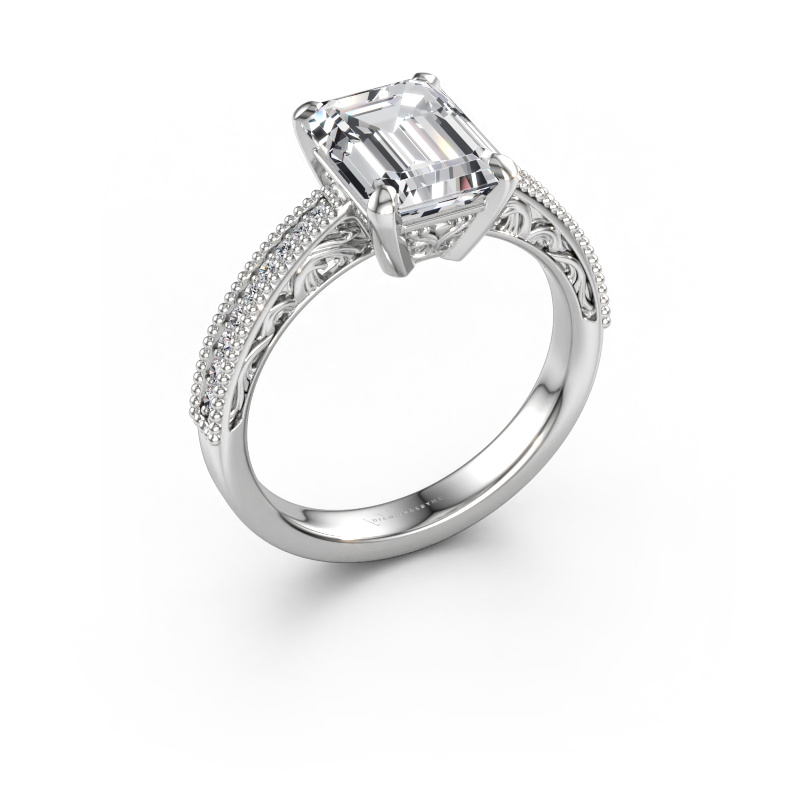 Immagine di Anello di fidanzamento Shonta RAD 950 platino Diamante lab grown 2.634 crt