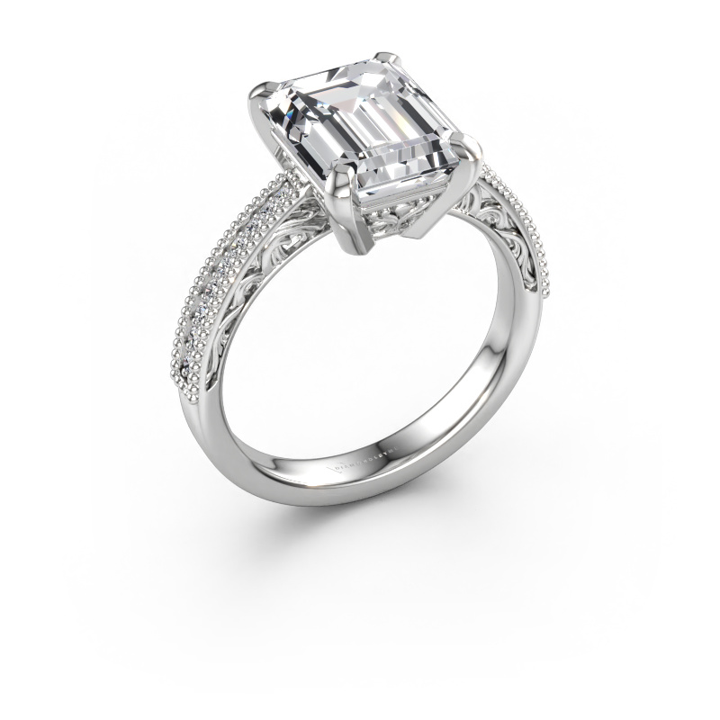 Immagine di Anello di fidanzamento Shonta RAD 950 platino Diamante lab grown 3.655 crt