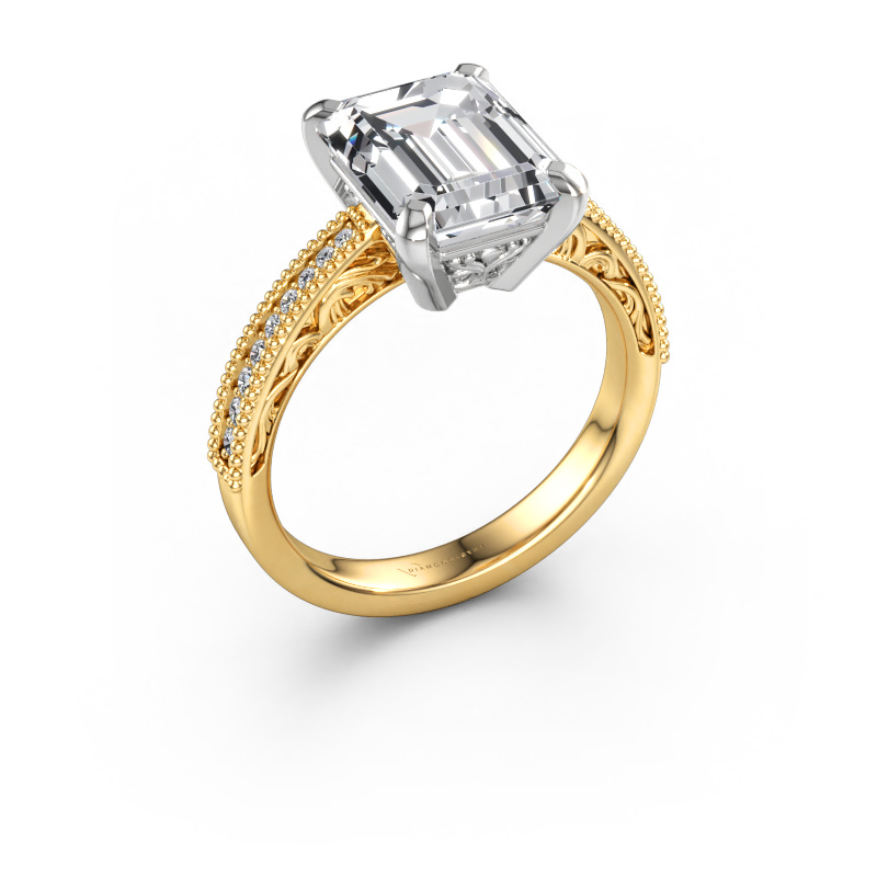 Immagine di Anello di fidanzamento Shonta EME 585 oro Diamante 3.634 crt