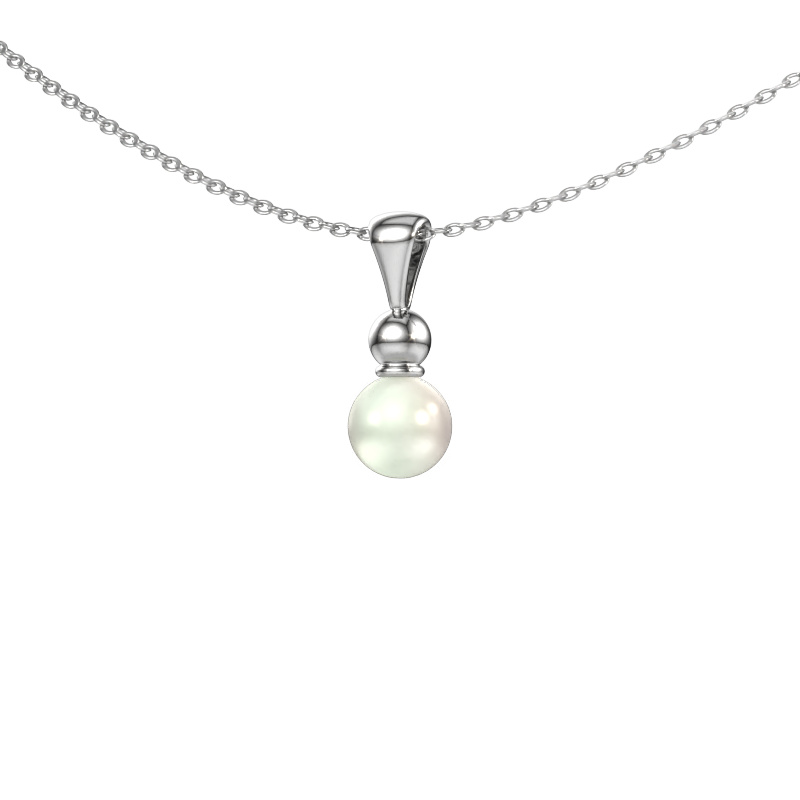Image of Pendant Signe 585 white gold White pearl 6 mm