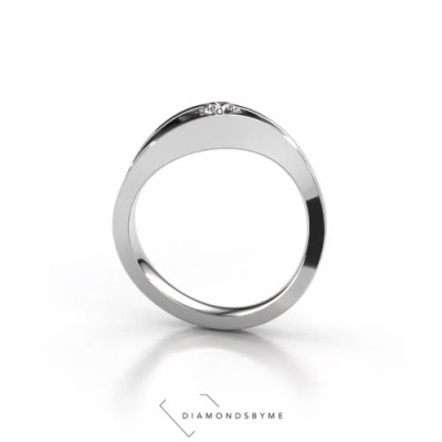 Drehung Platin Ring Sigrid 1 gestalten mit Schwarz Diamant