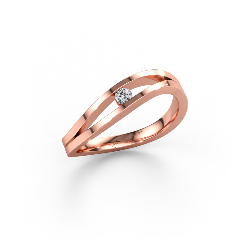 Bild av Förlovningsring Sigrid 1 585 roséguld Diamant 0.055 crt