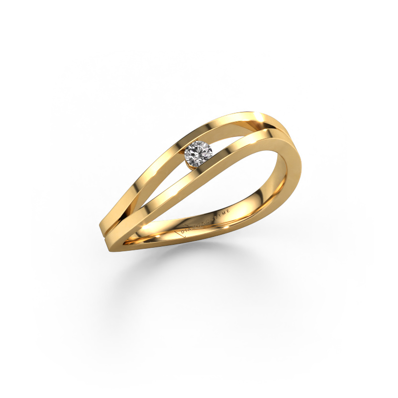Image de Bague de fiançailles Sigrid 1 585 or jaune Diamant 0.055 crt