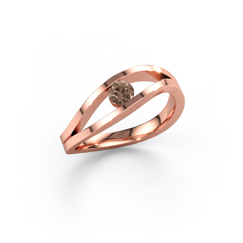 Image de Bague de fiançailles Sigrid 1 585 or rose Diamant brun 0.20 crt