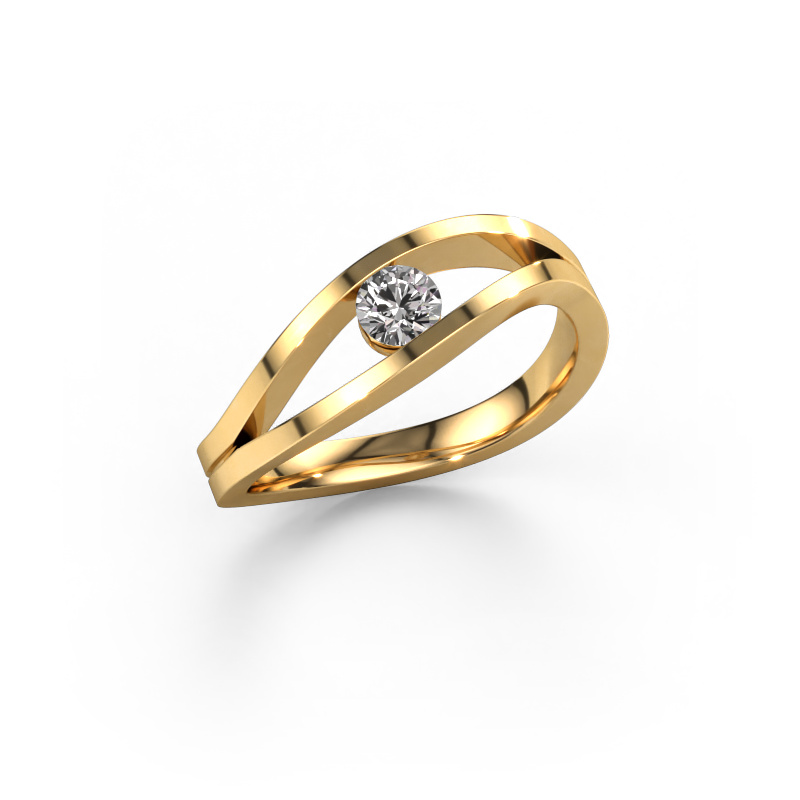 Image of Engagement ring Sigrid 1 585 gold Zirconia 3.7 mm