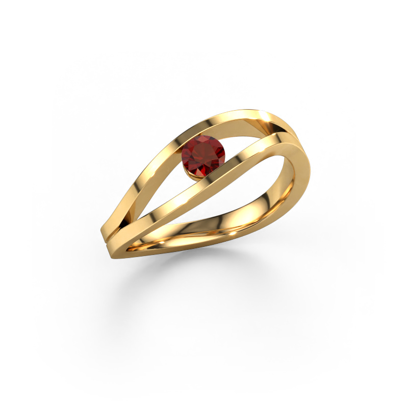 Image of Engagement ring Sigrid 1 585 gold Garnet 3.7 mm